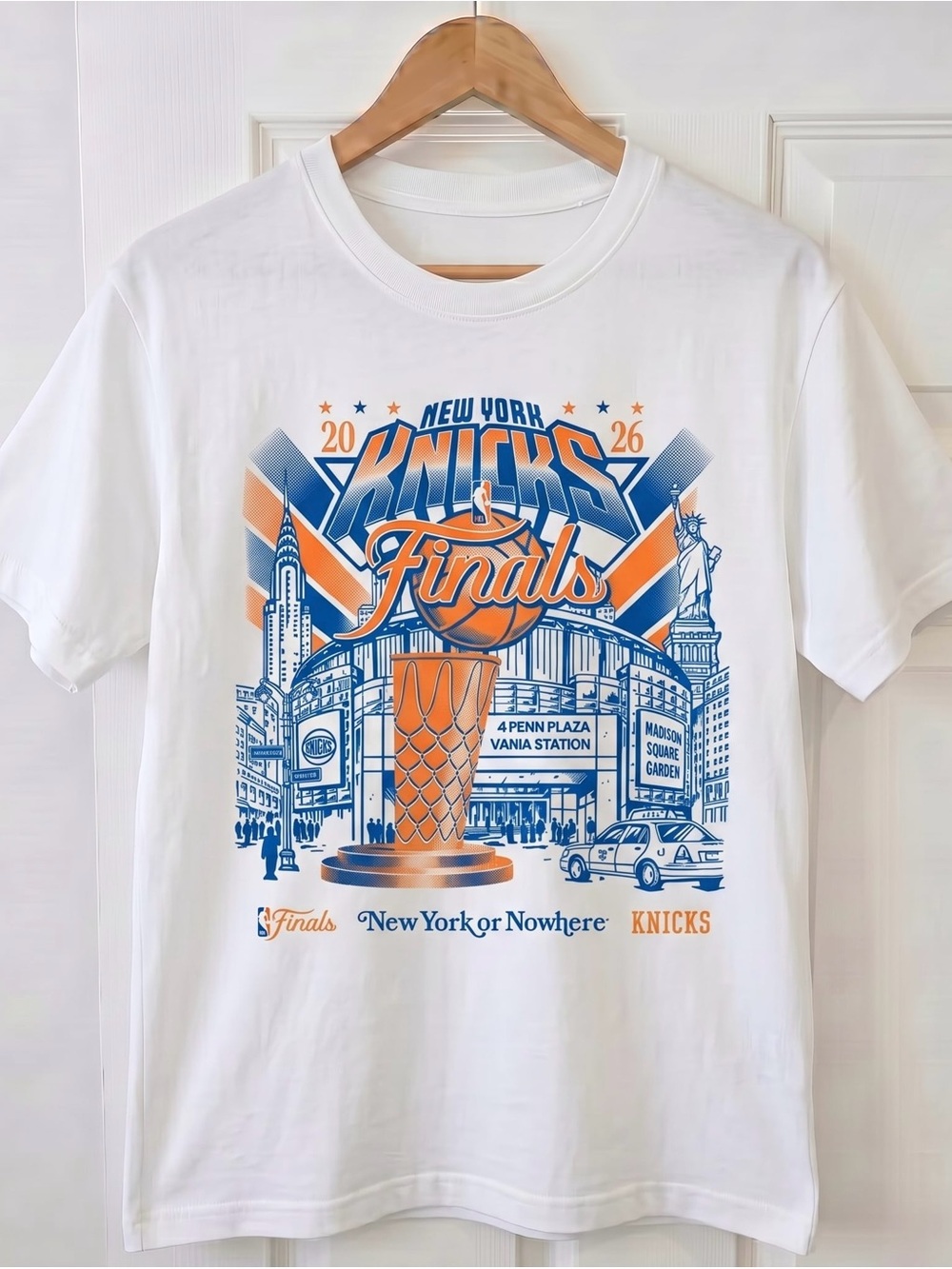 Knicks 2026 NBA Finals New York or Nowhere T-Shirt S